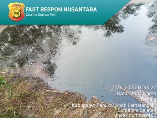 Kondisi area yang tercemar oleh crude oil milik PT. Pertamina Hulu Rokan zona 4 Adera Field