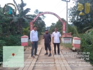 Personil PUTR Konsel Tinjau Lokasi Jembatan