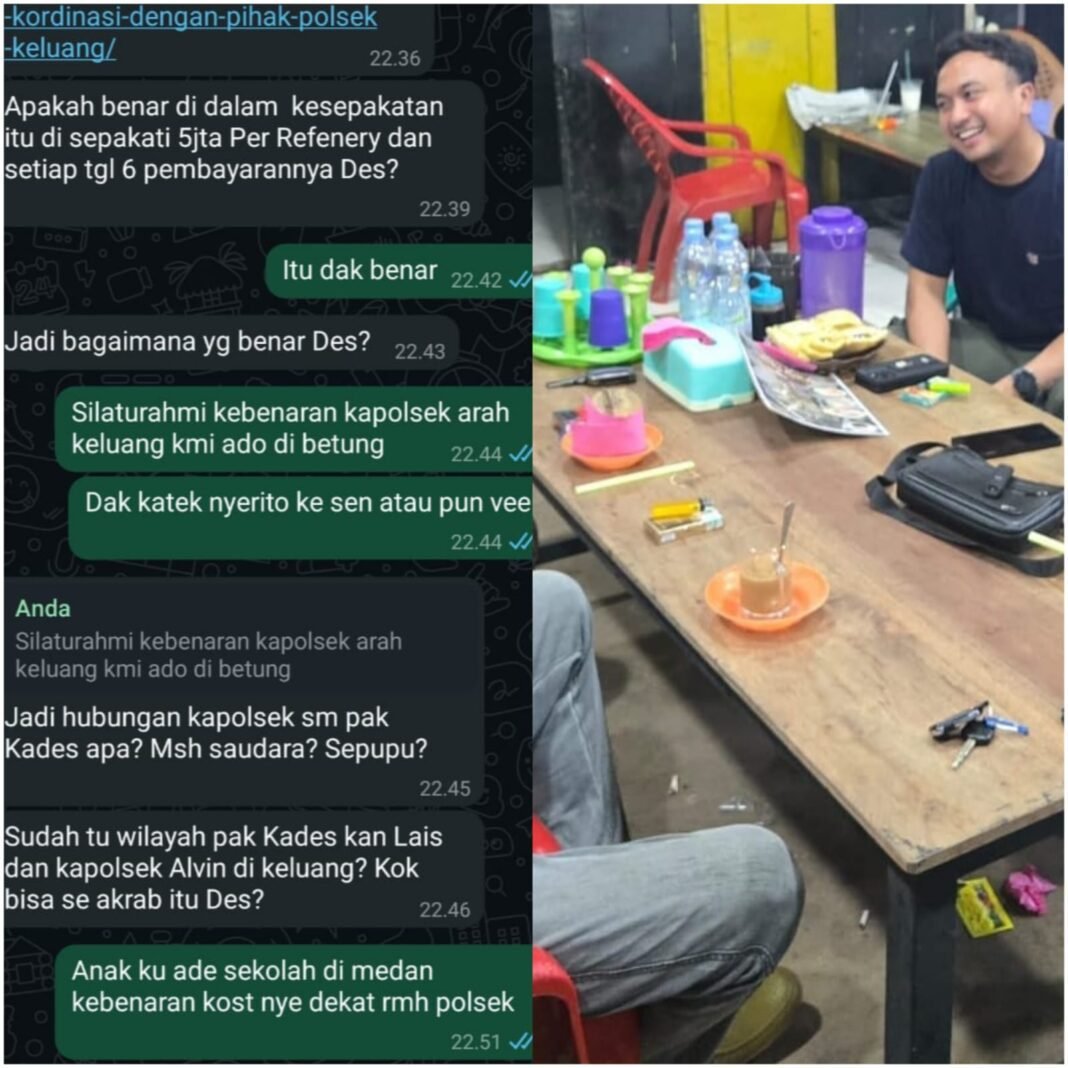 Kades Teluk Kijing Klarifikasi Terkait Tuduhan Negosiasi Koordinasi Fee Minyak Ilegal di Keluang Kades Teluk Kijing Klarifikasi Terkait Tuduhan Negosiasi Koordinasi Fee Minyak Ilegal di Keluang