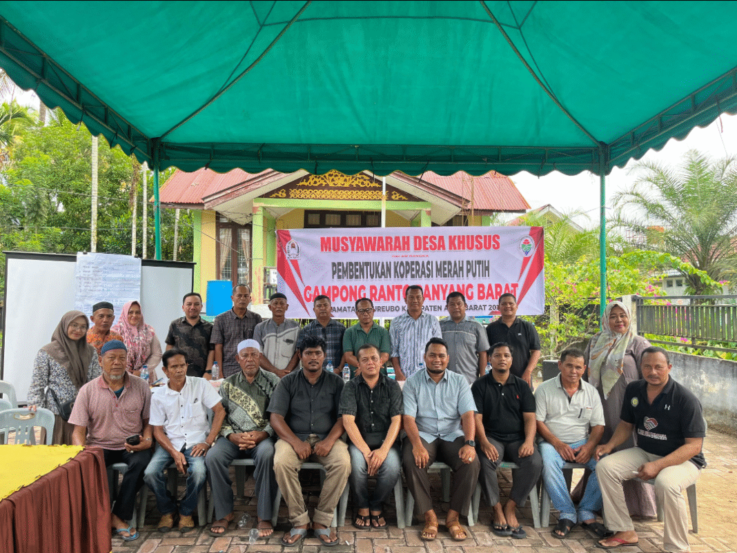 Koperasi Merah Putih Ranto Panyang Barat Terbentuk, Muhammad Rafi Jadi Ketua,Ini Harapannya Koperasi Merah Putih Ranto Panyang Barat Terbentuk, Muhammad Rafi Jadi Ketua,Ini Harapannya