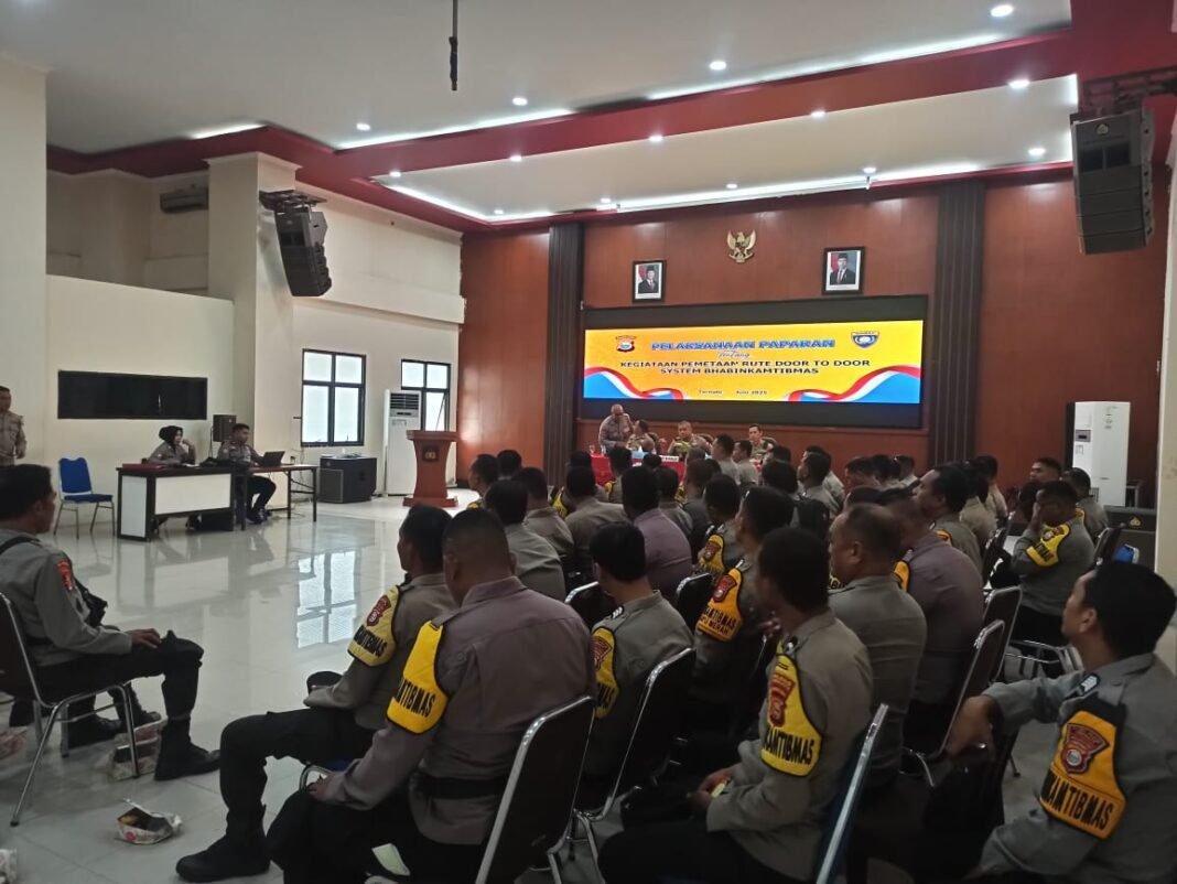 Polda Malut Paparkan Pemetaan _Route Door To Door System_ Bhabinkamtibmas Polda Malut Paparkan Pemetaan _Route Door To Door System_ Bhabinkamtibmas