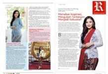 Karina Wanita Inspiratif Satu Satunya Dari Kepri Bersama Ibu Menteri PPPA di Sampul Majalah Kebaya