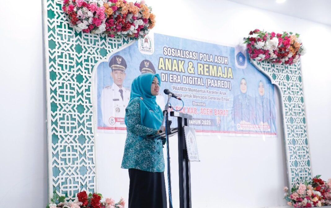 Ketua TP.PKK Aceh Barat Buka Kegiatan” Sosialisasi Pola Asuh Anak Dan Remaja di Era Digital “ Ketua TP.PKK Aceh Barat Buka Kegiatan” Sosialisasi Pola Asuh Anak Dan Remaja di Era Digital “