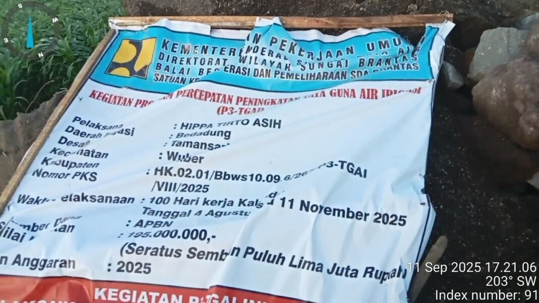 Lemahnya Pengawasan, Proyek P3TGAI Rp195 Juta di Wuluhan – Jember Rugikan Warga Lemahnya Pengawasan, Proyek P3TGAI Rp195 Juta di Wuluhan – Jember Rugikan Warga
