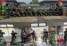 Pangdam XVIII/Kasuari Tinjau Pos Tahota, Disambut Danrem 182/JO