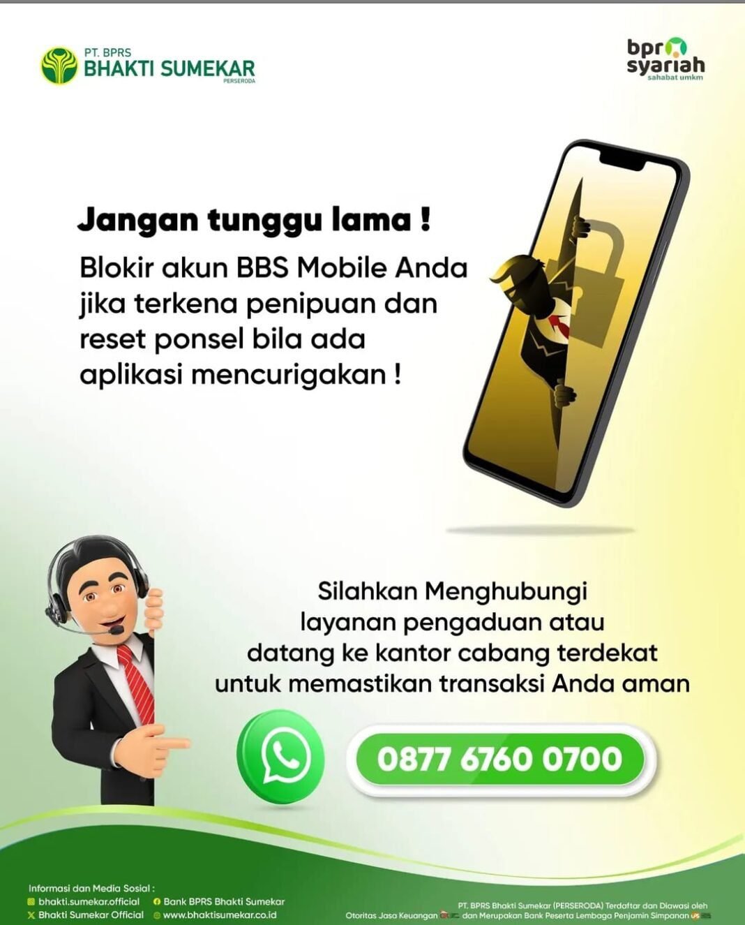 Maraknya Praktik Pharming, BPRS Bhakti Sumekar Gencar Lakukan Edukasi dan Buka Layanan Aduan Maraknya Praktik Pharming, BPRS Bhakti Sumekar Gencar Lakukan Edukasi dan Buka Layanan Aduan