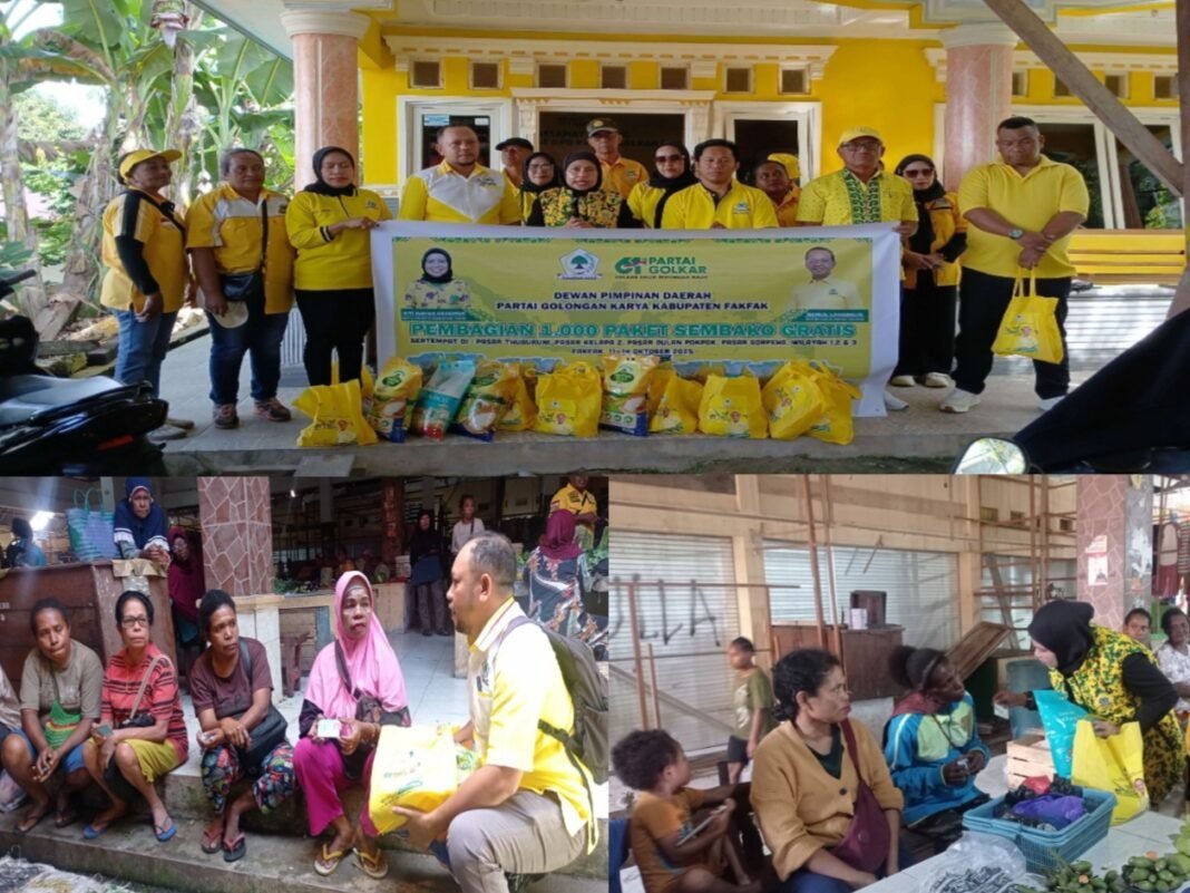 Jelang HUT ke-61,Golkar Fakfak Hadir di Tengah Warga: Berbagi Sembako dan Menyapa dengan Kepedulian Jelang HUT ke-61,Golkar Fakfak Hadir di Tengah Warga: Berbagi Sembako dan Menyapa dengan Kepedulian