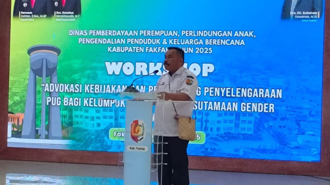 Pemkab Fakfak Teguhkan Komitmen Pembangunan Inklusif Lewat Workshop Pengarusutamaan Gender. Pemkab Fakfak Teguhkan Komitmen Pembangunan Inklusif Lewat Workshop Pengarusutamaan Gender.