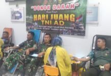 Hari Juang TNI AD, Ratusan Prajurit Sedekah Darah di Jember