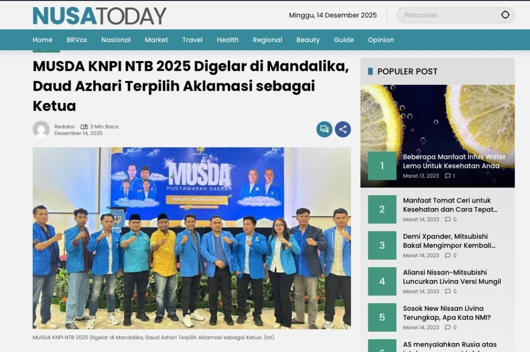PKC PMII Bali–Nusra Dukung Daud Azhari Pimpin KNPI NTB, Tolak Musda Lanjutan PKC PMII Bali–Nusra Dukung Daud Azhari Pimpin KNPI NTB, Tolak Musda Lanjutan
