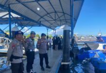 Malam Pertama Operasi Lilin Kie Raha 2025, Personel Amankan Kota Sofifi