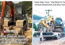Penarikan Excavator Dari Lokasi Bencana Kota Sibolga Diduga Di Politisasi