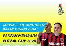 Babak Akhir Turnamen Fakfak Membara Futsal Cup: Duel Sengit Menuju Gelar Juara