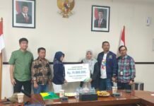 BPJS TK Cabang Sukabumi Serahkan Santunan Kematian pada Ahli Waris Ketua PWI Kabupaten Sukabumi