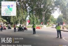 Sat Lantas Polres Langkat Amankan Kegiatan Tausiyah dan Doa Bersama Hari Jadi Kabupaten Langkat ke-276