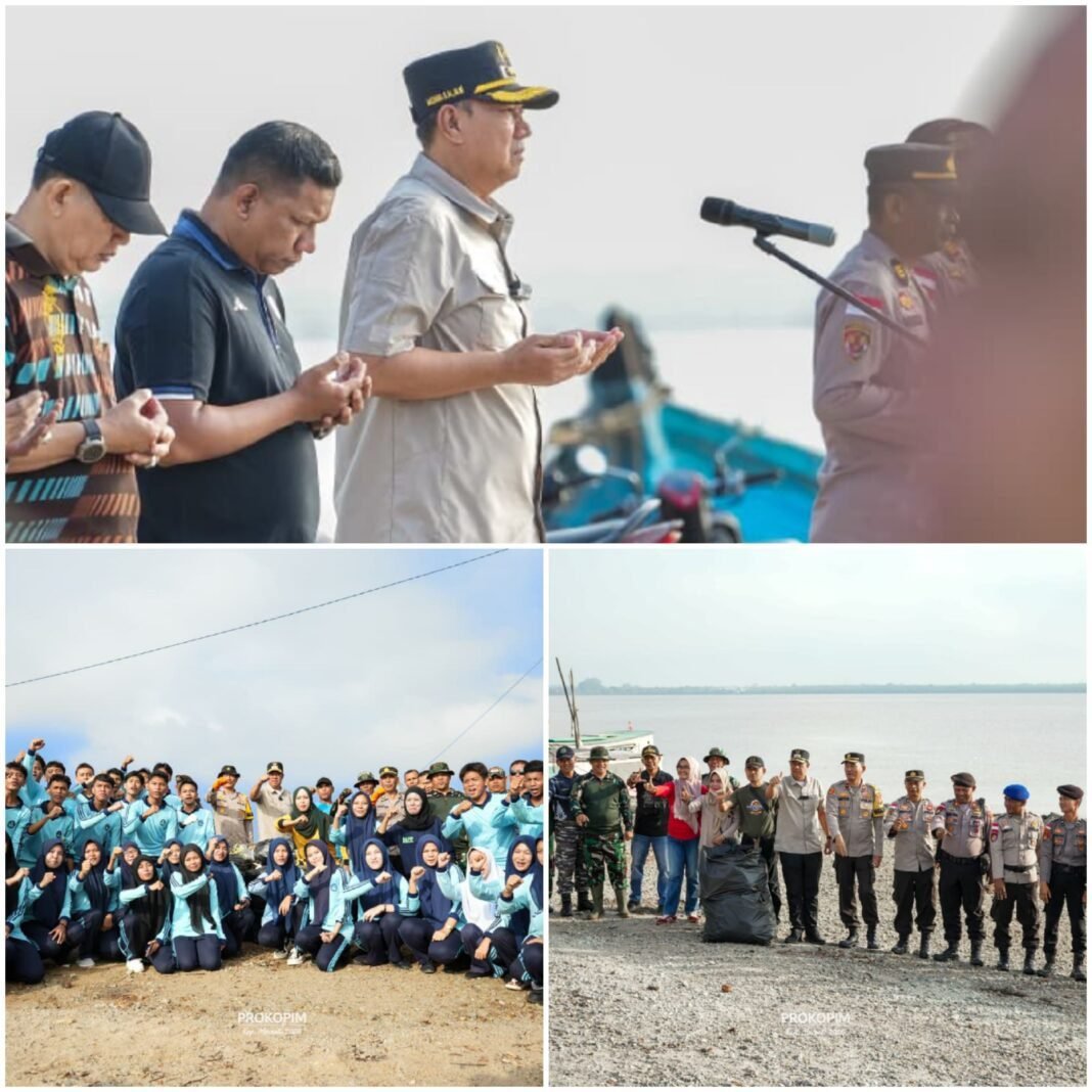 Dipimpin Wabup Muzamil, Pemkab Meranti Gelar Aksi Bersih Pantai Dorak Dipimpin Wabup Muzamil, Pemkab Meranti Gelar Aksi Bersih Pantai Dorak