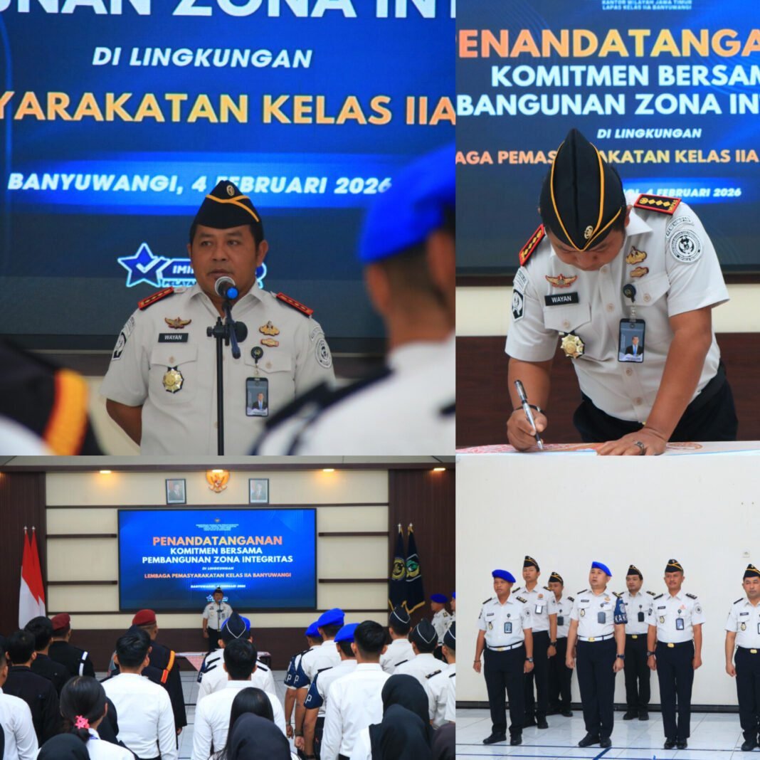 Lapas Banyuwangi Deklarasikan Pembangunan Zona Integritas, Siap Raih Predikat WBBM Lapas Banyuwangi Deklarasikan Pembangunan Zona Integritas, Siap Raih Predikat WBBM