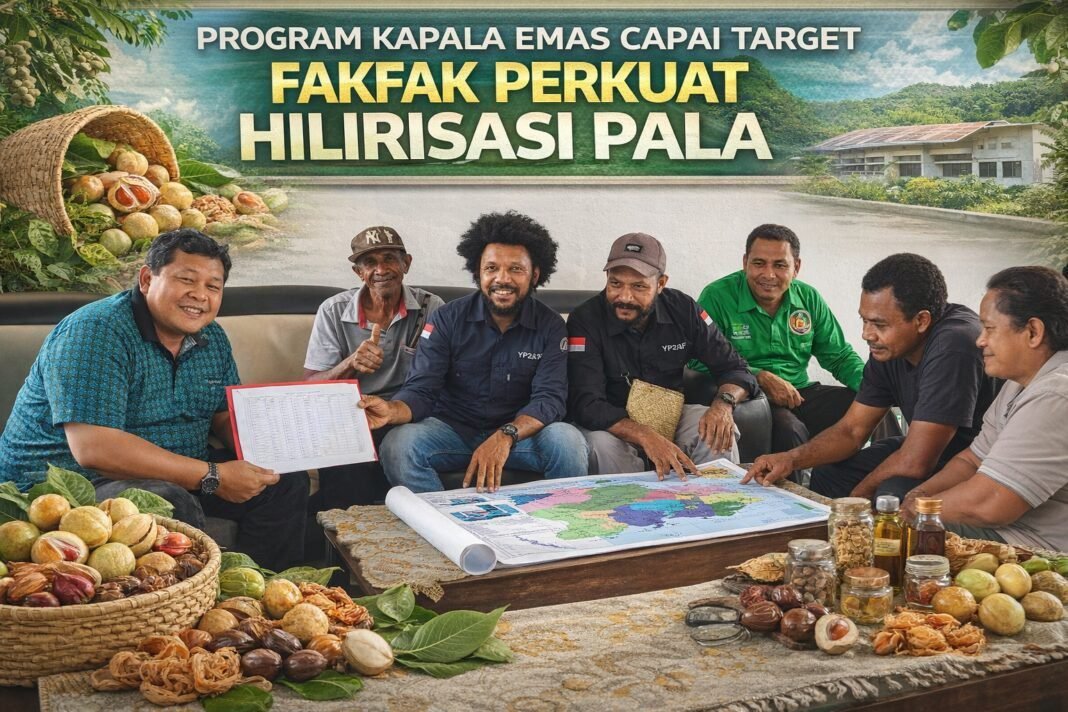 Program Kapala Emas Capai Target, Fakfak Perkuat Hilirisasi Pala. Program Kapala Emas Capai Target, Fakfak Perkuat Hilirisasi Pala.
