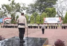 Kenaikan Pangkat Pengabdian di Polres Langkat, Kapolres Ingatkan Tantangan Tugas Semakin Kompleks