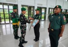 Haru dan Penuh Kehormatan, Dandim 1427/Pasangkayu Lepas Dua Prajurit ke Satuan Baru