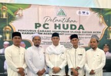 Wajah Baru PC. HUDA Kecamatan Meureubo Yang Di Lantik Oleh Ketua PW . HUDA Aceh Barat