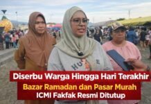 Diserbu Warga Hingga Hari Terakhir, Bazar Ramadhan dan Pasar Murah ICMI Fakfak Resmi Ditutup.
