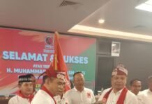 Budi Arie Lantik Muhamad Sholeh Pimpin DPD Projo Jatim 2026–2031 di Malang