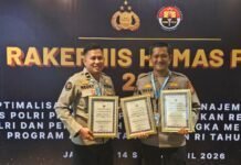 Bidhumas Polda Maluku Utara Raih Tiga Penghargaan Nasional dalam Rakernis Humas Polri 2026