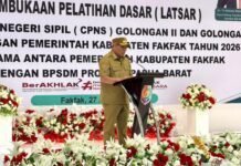 Pembukaan Latsar CPNS 2026, Bupati Fakfak Ingatkan ASN Profesional dan Berintegritas