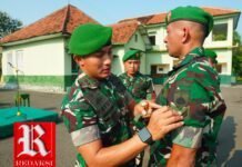 Kodim 0708/Purworejo Gelar Upacara Kenaikan Pangkat Bintara dan Tamtama Periode 1 April 2026