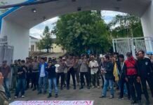 Aksi PMII Guncang Kantor Bupati Mamuju, Demo Sampah Berujung Bentrok Dengan Aparat