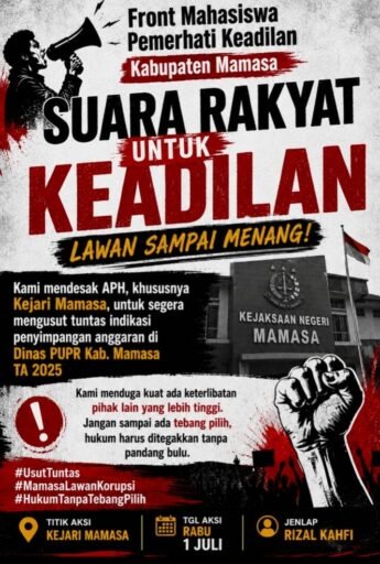 Skandal Dugaan Korupsi Miliaran di PUPR Mamasa Terbongkar, FM-PK Desak Kejari Seret Pejabat Besar Skandal Dugaan Korupsi Miliaran di PUPR Mamasa Terbongkar, FM-PK Desak Kejari Seret Pejabat Besar