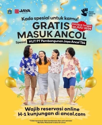 Gebrakan HUT PT Pembangunan Jaya Ancol Warga Bisa Masuk Ancol Gratis Seharian, Ini Syarat yang Wajib Dipenuhi Gebrakan HUT PT Pembangunan Jaya Ancol Warga Bisa Masuk Ancol Gratis Seharian, Ini Syarat yang Wajib Dipenuhi
