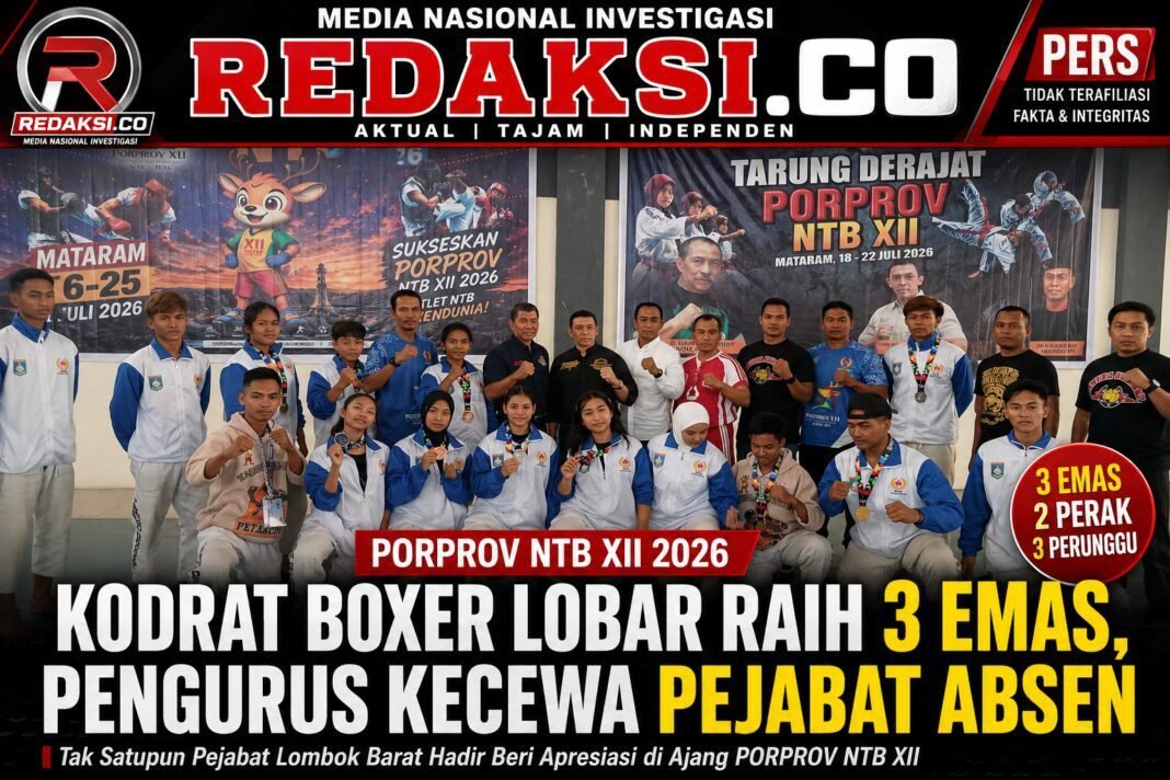 Kodrat Boxer Lobar Raih 3 Emas PORPROV NTB XII, Pengurus Kecewa Pejabat Absen Kodrat Boxer Lobar Raih 3 Emas PORPROV NTB XII, Pengurus Kecewa Pejabat Absen