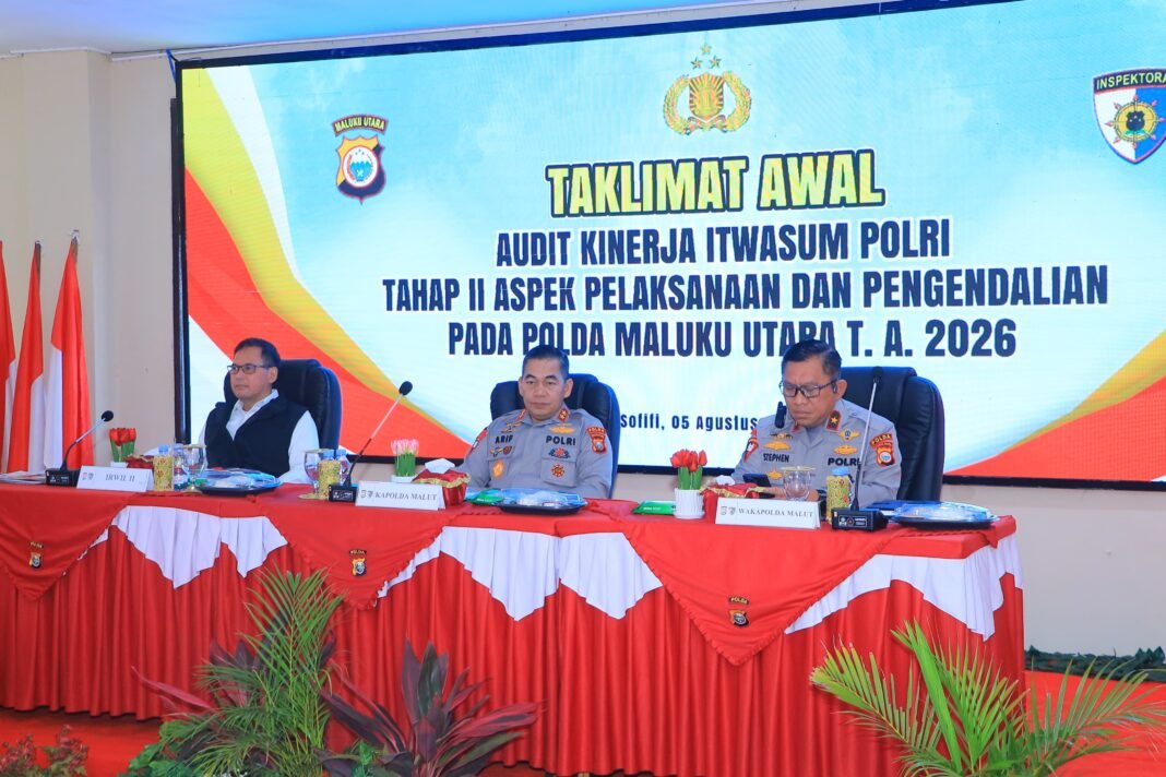 Kapolda Malut Tegaskan Audit Itwasum Polri Jadi Momentum Perkuat Akuntabilitas dan Kinerja Kapolda Malut Tegaskan Audit Itwasum Polri Jadi Momentum Perkuat Akuntabilitas dan Kinerja