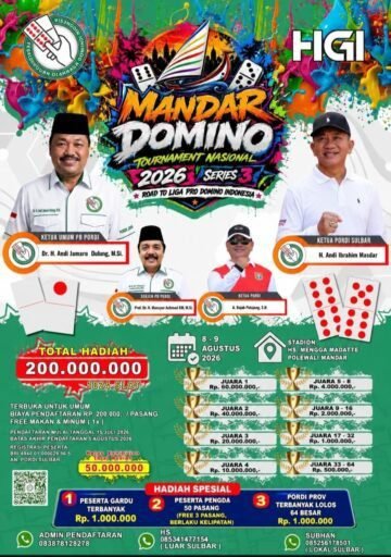 2.000 Atlet Domino Serbu Polewali, Hotel Penuh dan Komando 11 Manakarra Bidik Juara 2.000 Atlet Domino Serbu Polewali, Hotel Penuh dan Komando 11 Manakarra Bidik Juara