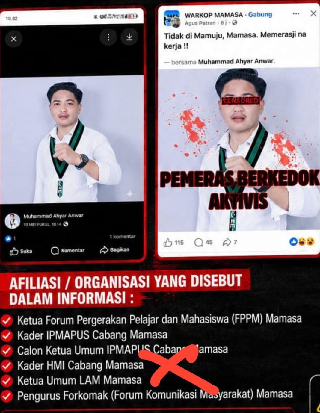Nama HMI Dicatut dalam Isu Dugaan Pemerasan, HMI Mamasa Tegaskan Ahyar Anwar Bukan Kader Nama HMI Dicatut dalam Isu Dugaan Pemerasan, HMI Mamasa Tegaskan Ahyar Anwar Bukan Kader