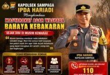 Empat Bulan Dilanda Kemarau, Kapolsek Sampaga Serukan Warga Waspada Kebakaran