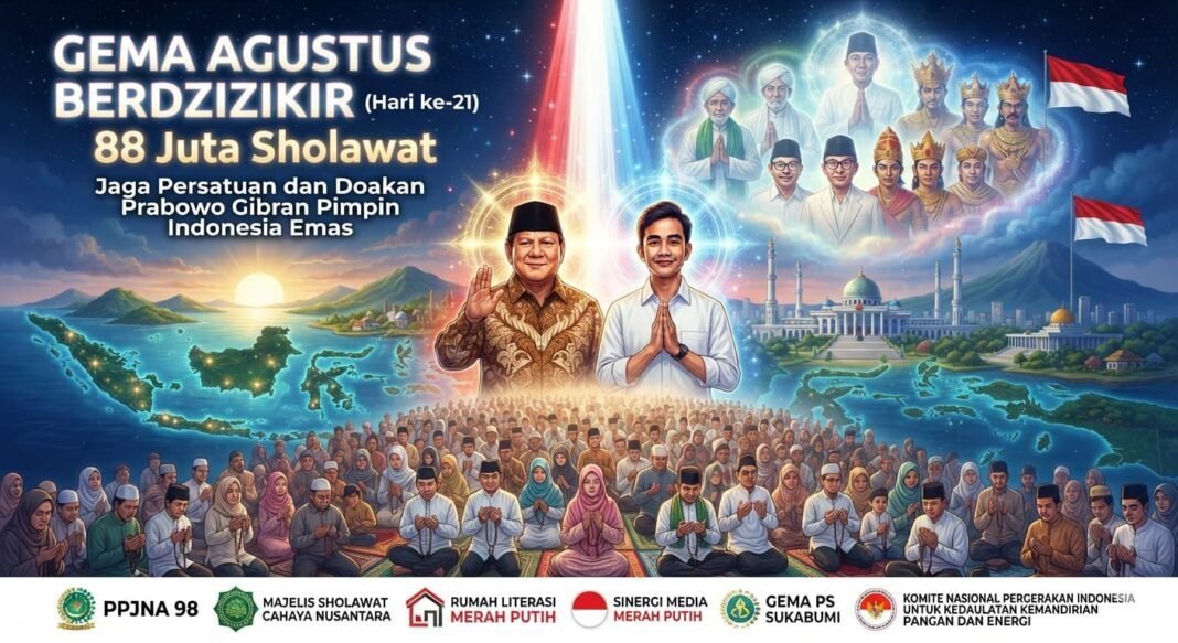 Gema Agustus Berdzikir, Doakan Prabowo-Gibran Pimpin Indonesia Emas Gema Agustus Berdzikir, Doakan Prabowo-Gibran Pimpin Indonesia Emas