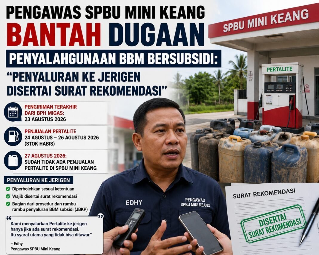 Soal Dugaan Pertalite Masuk Jerigen di SPBU Mini Keang, Pengawas Beri Klarifikasi Soal Dugaan Pertalite Masuk Jerigen di SPBU Mini Keang, Pengawas Beri Klarifikasi