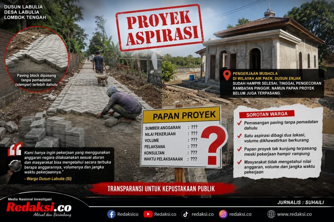 Proyek Aspirasi di Labulia Disorot, Papan Informasi Tak Kunjung Terpasang Proyek Aspirasi di Labulia Disorot, Papan Informasi Tak Kunjung Terpasang
