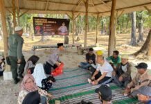 Antisipasi Karhutla, Polres Gresik Gencarkan sosialisasi Di Hutan Panceng