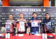 Kapolres Gresik Kembalikan Motor Korban Curanmor, Dua Residivis Diberi Tindakan Tegas Terukur