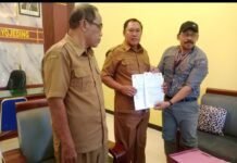 Pelita prabu Dpc T Agung kirim surat Di Desa Aryojeding k