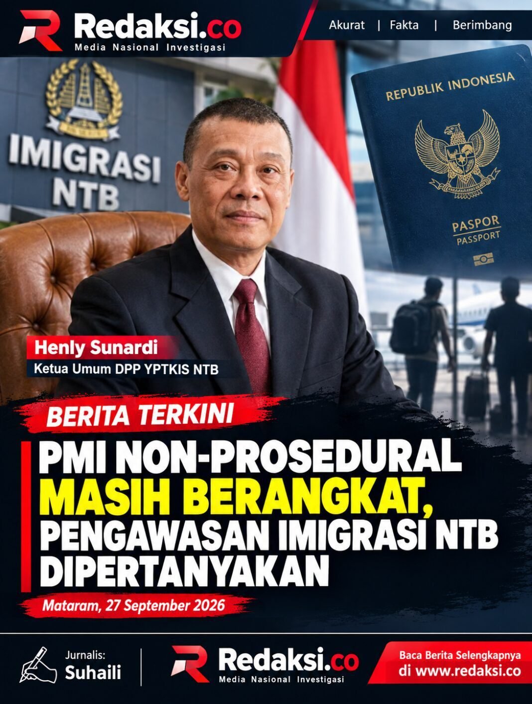 PMI Non-Prosedural Masih Berangkat, Pengawasan Imigrasi NTB Dipertanyakan PMI Non-Prosedural Masih Berangkat, Pengawasan Imigrasi NTB Dipertanyakan