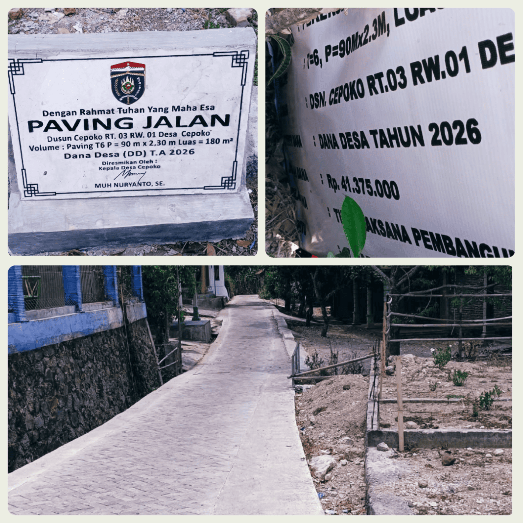 Pemerintah Desa Cepoko Bangun Jalan Paving Pemerintah Desa Cepoko Bangun Jalan Paving