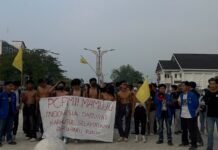 PMII Cabang Mamuju Gelar Long March, Desak Presiden Prabowo Tetapkan Karhutla Sebagai Bencana Nasional