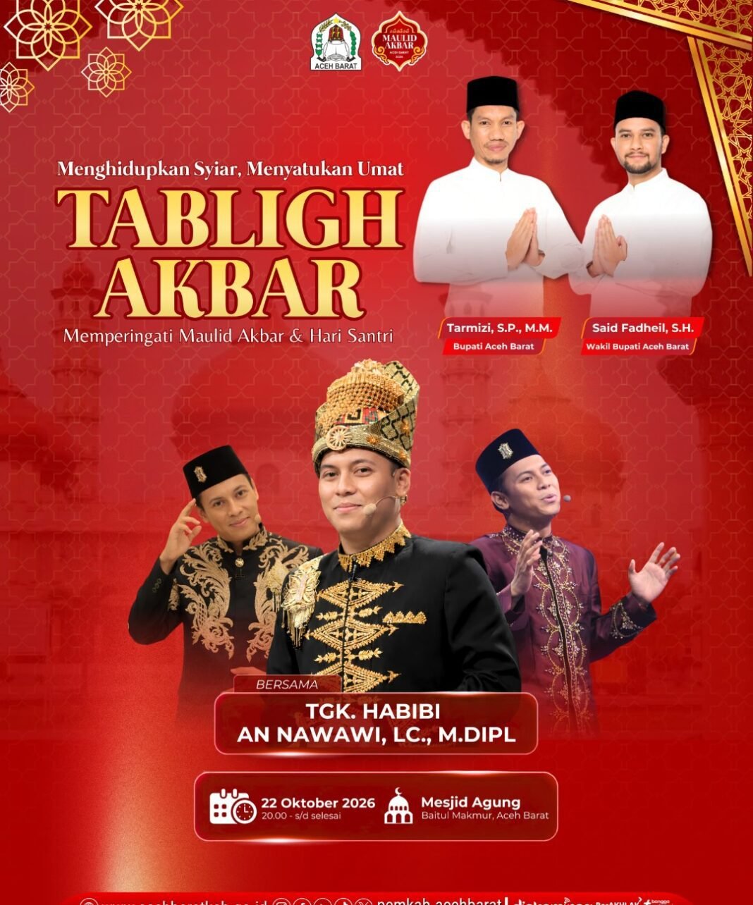 Dalam Rangka Maulid Nabi,Bupati Tarmizi Ajak Warga Ramaikan Tabligh Akbar & Peringatan Hari Santri Nasional Dalam Rangka Maulid Nabi,Bupati Tarmizi Ajak Warga Ramaikan Tabligh Akbar & Peringatan Hari Santri Nasional